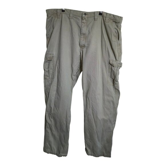 WRANGLER PANT Mens 44x32 GRAIN KHAKI CARGO CarpenterRELAXED FIT Gorpcore 70LEWGR - Picture 1 of 10